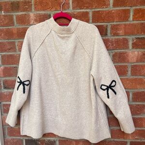 Aerie UnReal Crew Sweater with elbow decor